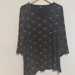 Women's Black & Gold Blouse